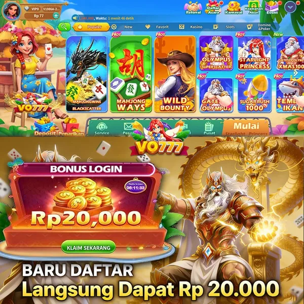 VO777 Bonus Member Baru 100%